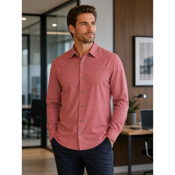 Banana Republic Other - Banana Republic Pearl Snap Long Sleeve Button Down Slim Fit Mens Size XL Tall